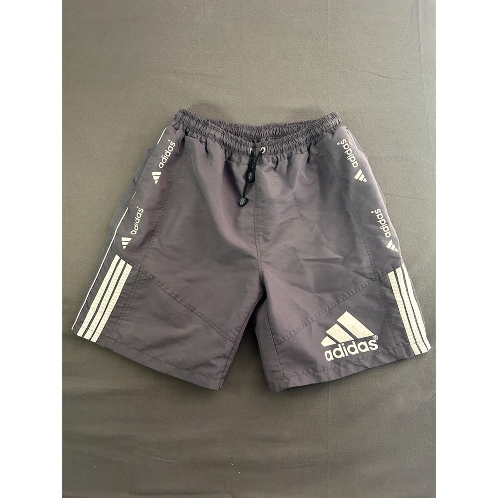 Vintage Adidas Grey Nylon Swim Trunks Shorts Mens XL Mesh Lined Y2K